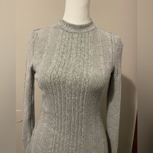 Gray knitted dress